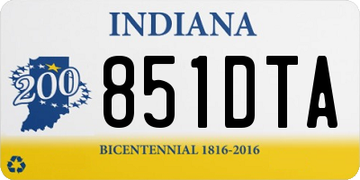 IN license plate 851DTA