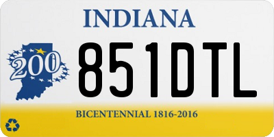 IN license plate 851DTL