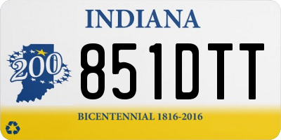 IN license plate 851DTT