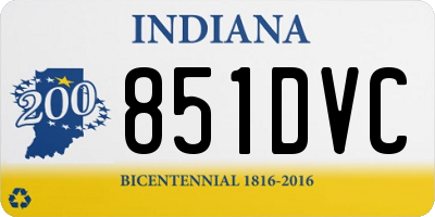 IN license plate 851DVC