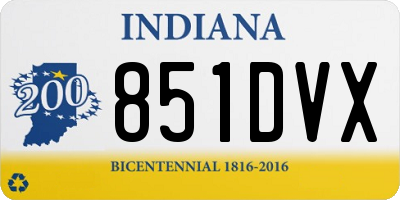 IN license plate 851DVX