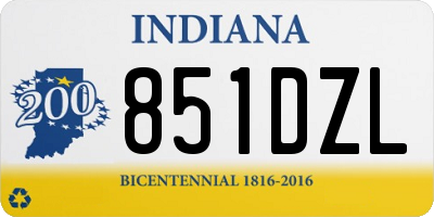 IN license plate 851DZL