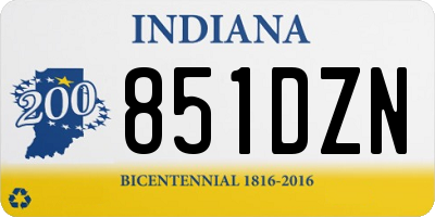 IN license plate 851DZN