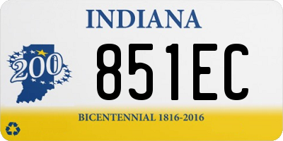 IN license plate 851EC