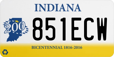 IN license plate 851ECW
