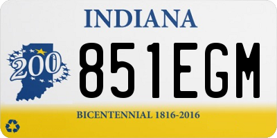 IN license plate 851EGM