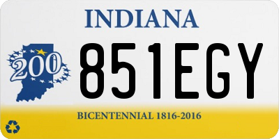 IN license plate 851EGY