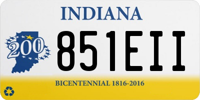 IN license plate 851EII