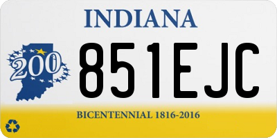 IN license plate 851EJC