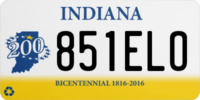 IN license plate 851ELO