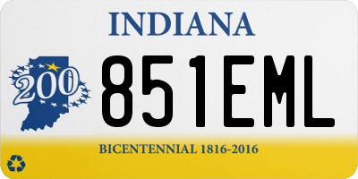 IN license plate 851EML