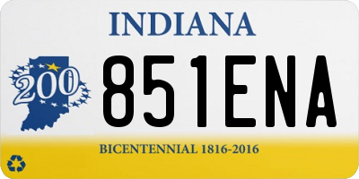 IN license plate 851ENA
