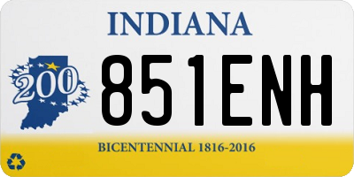 IN license plate 851ENH