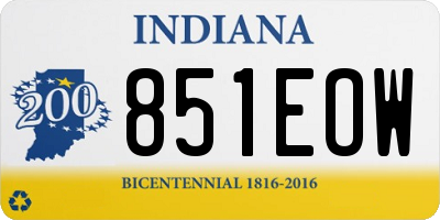 IN license plate 851EOW