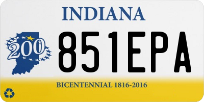 IN license plate 851EPA