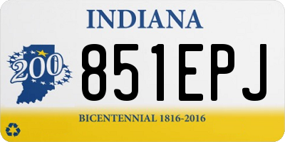 IN license plate 851EPJ