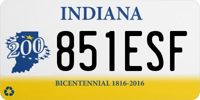 IN license plate 851ESF