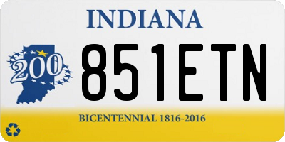 IN license plate 851ETN