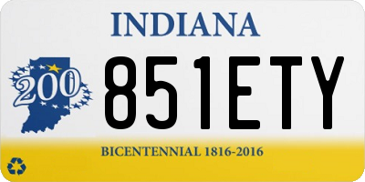 IN license plate 851ETY