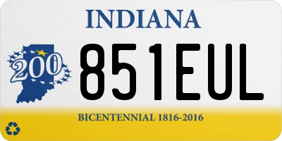 IN license plate 851EUL