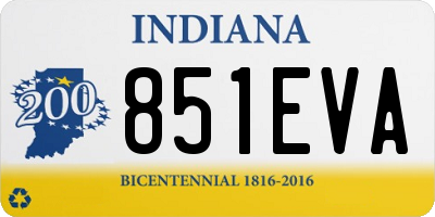 IN license plate 851EVA