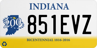 IN license plate 851EVZ