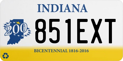 IN license plate 851EXT