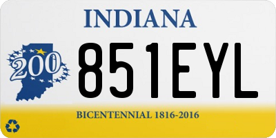 IN license plate 851EYL
