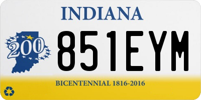IN license plate 851EYM