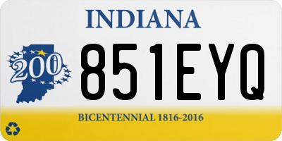 IN license plate 851EYQ
