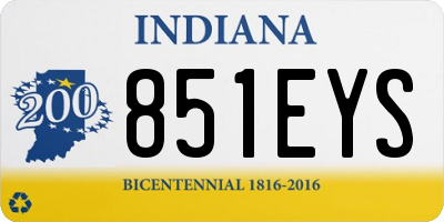 IN license plate 851EYS