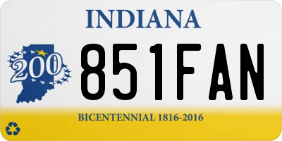 IN license plate 851FAN