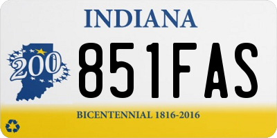 IN license plate 851FAS