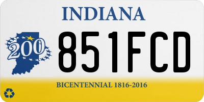 IN license plate 851FCD