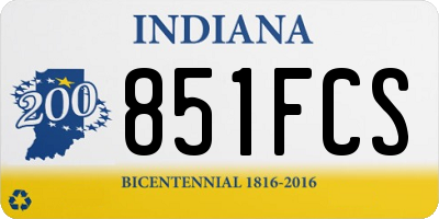 IN license plate 851FCS