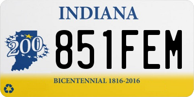 IN license plate 851FEM
