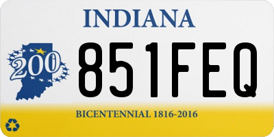 IN license plate 851FEQ