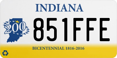 IN license plate 851FFE