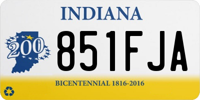 IN license plate 851FJA