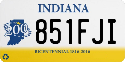 IN license plate 851FJI