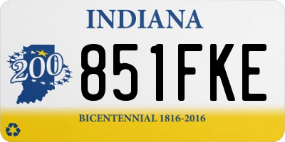 IN license plate 851FKE