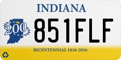IN license plate 851FLF