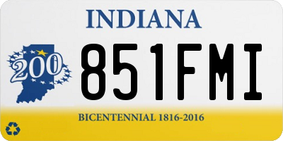 IN license plate 851FMI