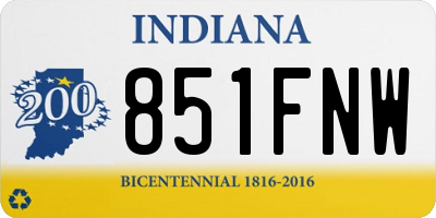 IN license plate 851FNW