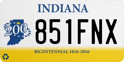 IN license plate 851FNX