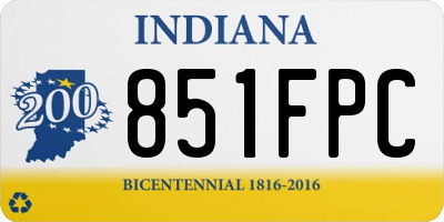 IN license plate 851FPC