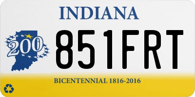 IN license plate 851FRT