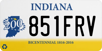 IN license plate 851FRV