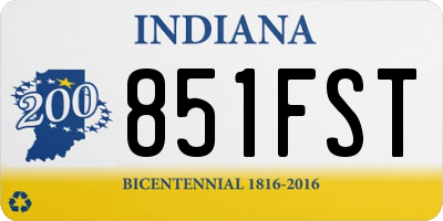 IN license plate 851FST