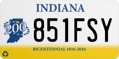IN license plate 851FSY